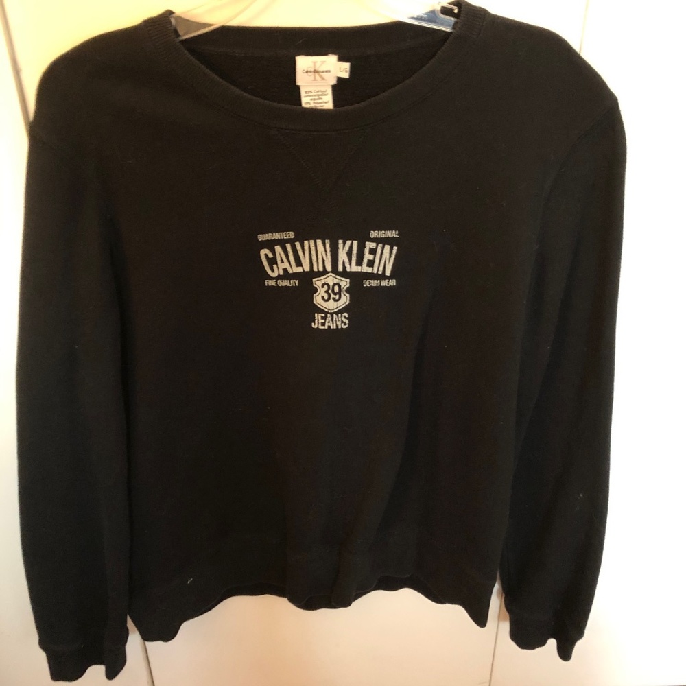 Calvin Klein Sweatshirt Black and White Size L
